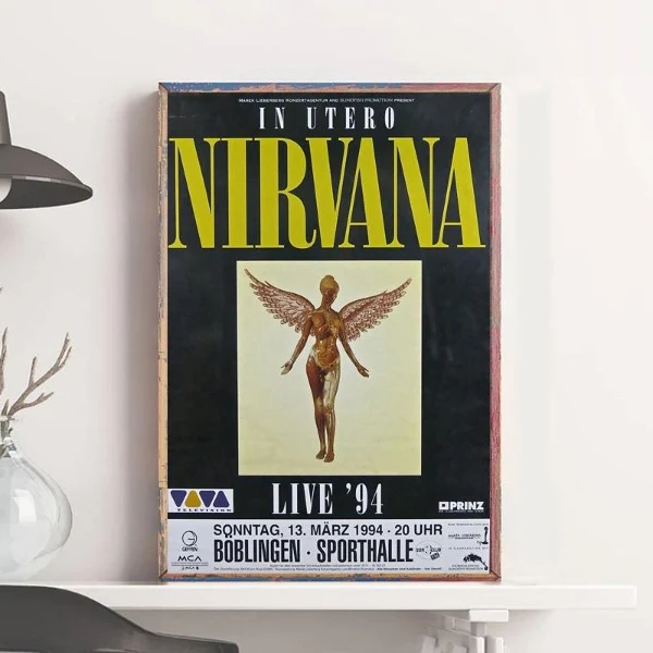 Poster Concert Nirvana 1994 | Tournée Européenne Mythique S Fineartsfrance