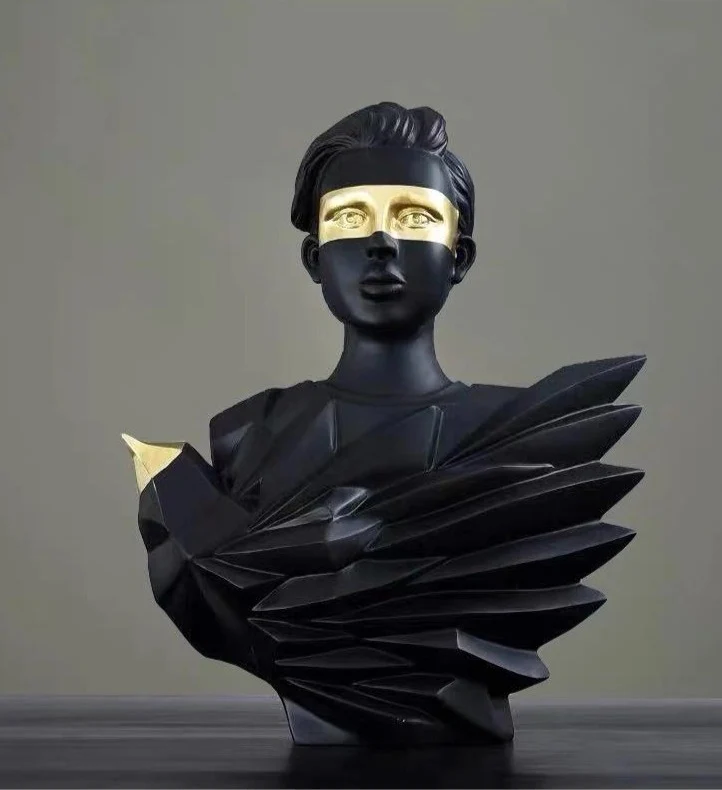 Sculpture nordique l'enfant et l'aigle Fineartsfrance