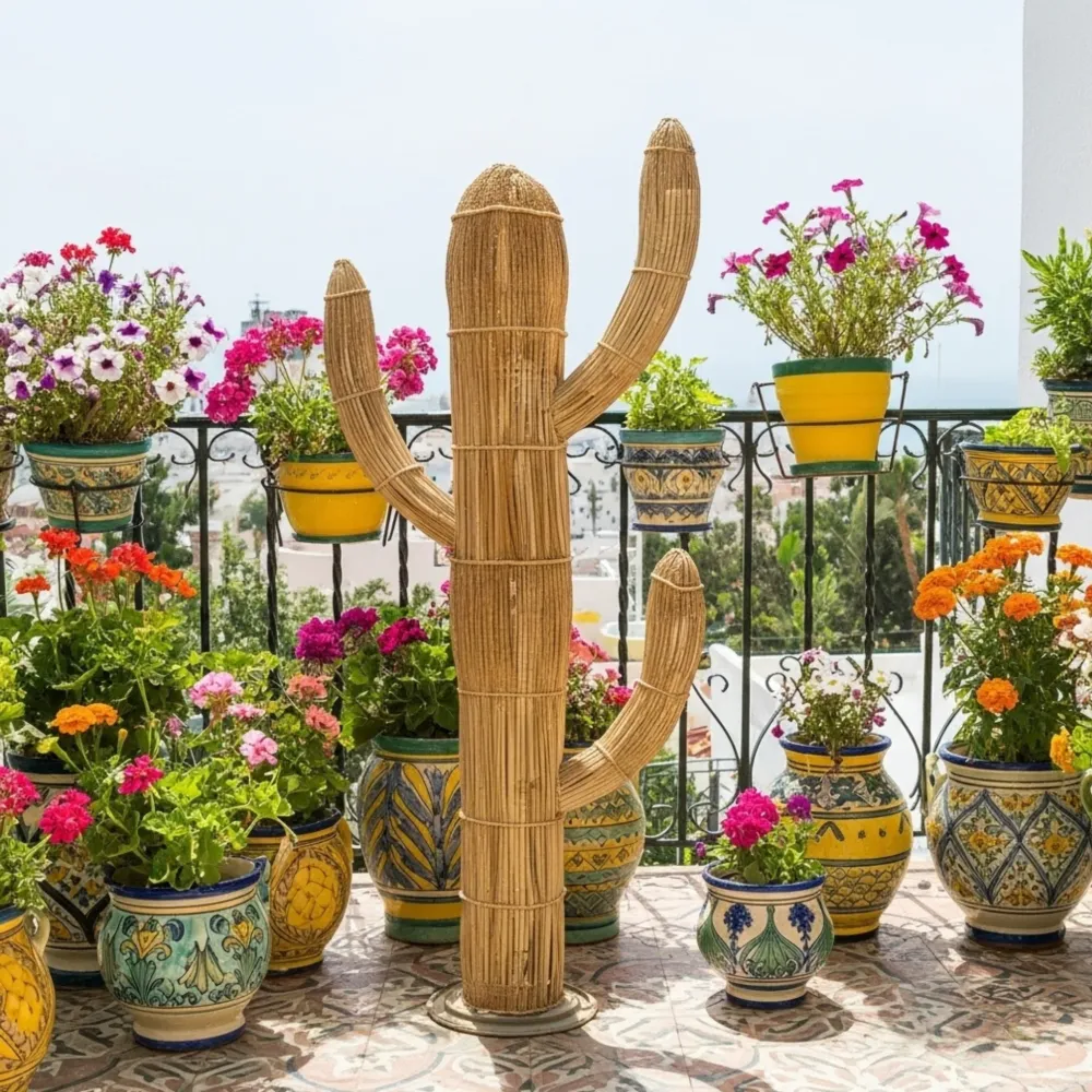 Cactus décoratif de coin fibres de palmier Fiolla Home