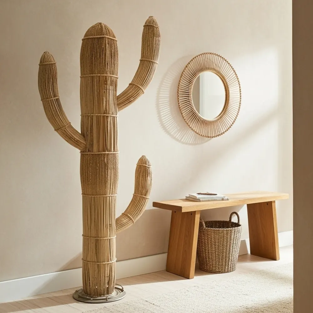 Cactus décoratif de coin fibres de palmier Fiolla Home