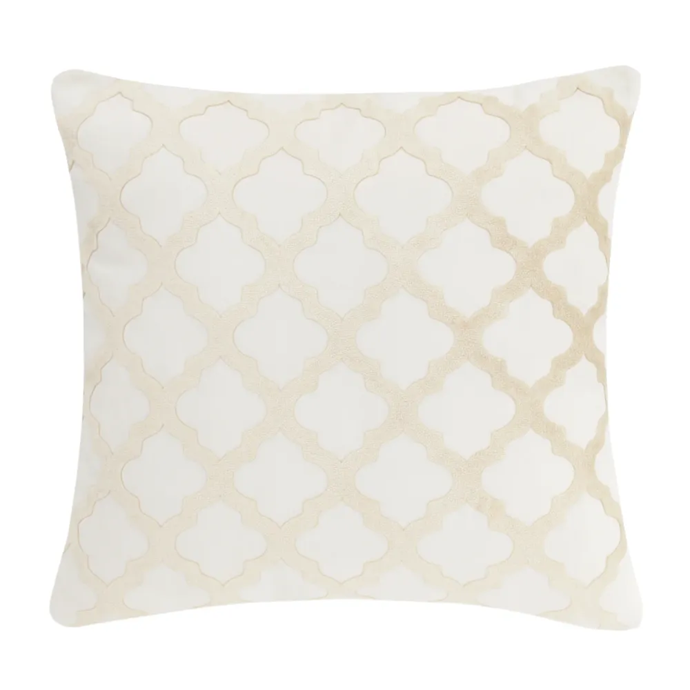 Coussin Treillis Beige Tunisie – Motif Arabesque | Fiolla Home