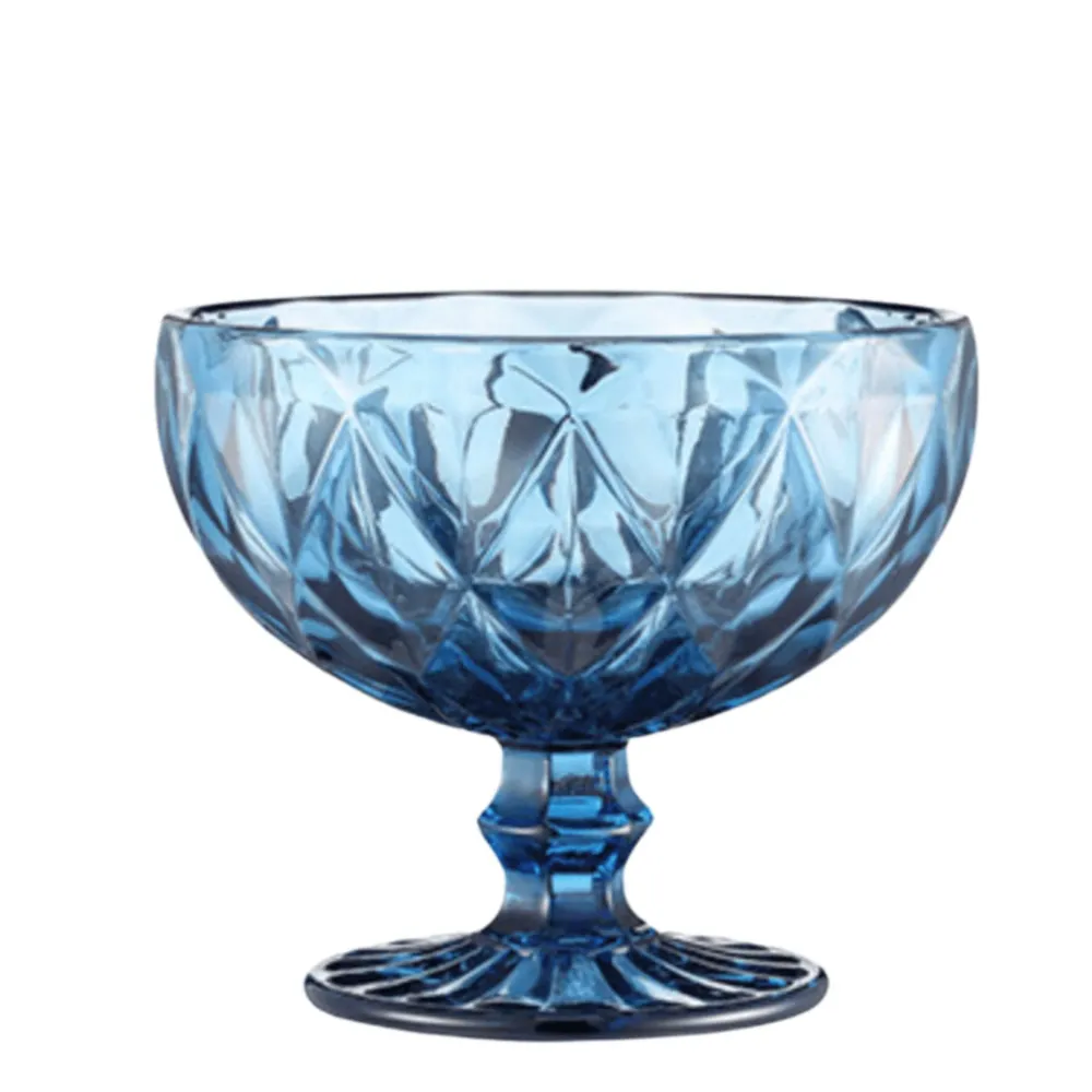 Ensemble de 6 Verres Bleus pour Salade de Fruits ou Glace | Fiolla Home Blue