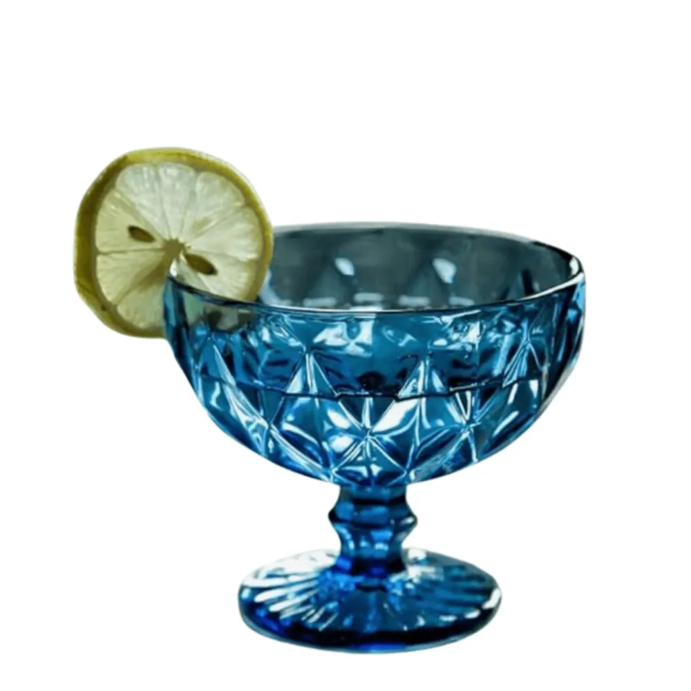 Ensemble de 6 Verres Bleus pour Salade de Fruits ou Glace | Fiolla Home Blue