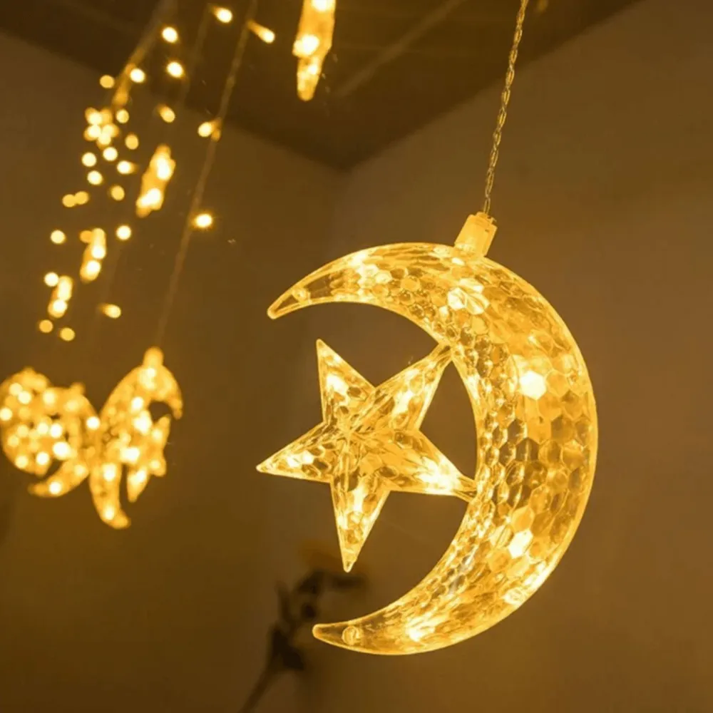 Guirlande LED Tunisie | Étoile et Lune Décorative | Fiolla Home