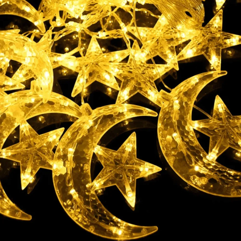 Guirlande LED Tunisie | Étoile et Lune Décorative | Fiolla Home
