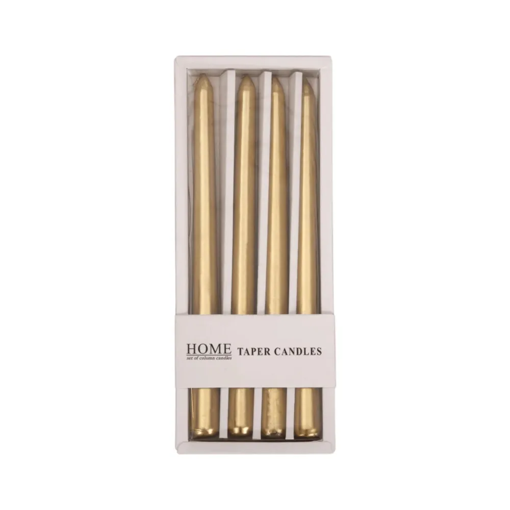 Série de 4 Bougies - Ambiance et Élégance pour Votre Maison | Fiolla Home Gold