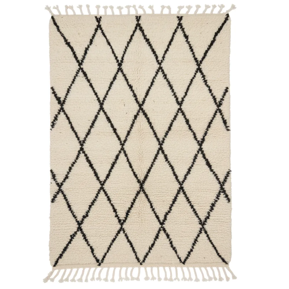 Tapis Berbère Laine Tissé Main Tunisie | Motif losanges | Fiolla Home
