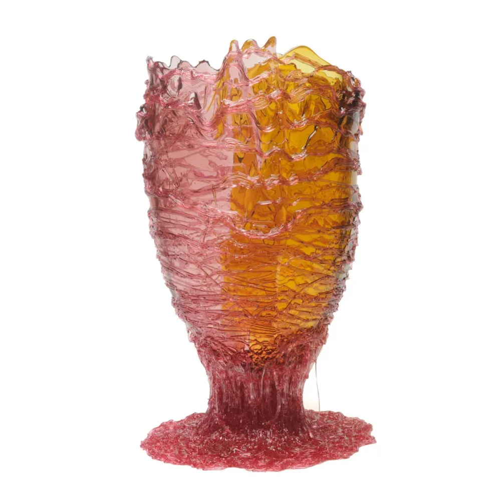 Vase Spaghetti - Extra Colour - Clear Pink, Clear Amber And Clear Fuchsia par Gaetano Pesce - Fish Design S