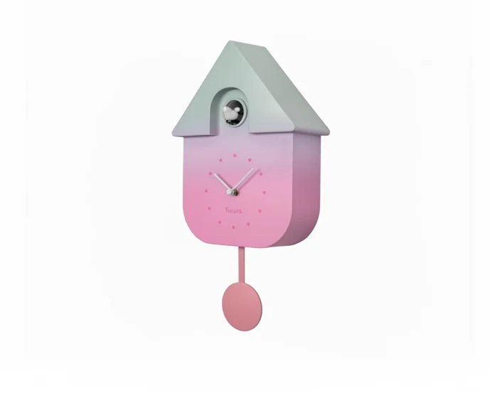 FISURA - Horloge CUCKOO Turquoise/Rose