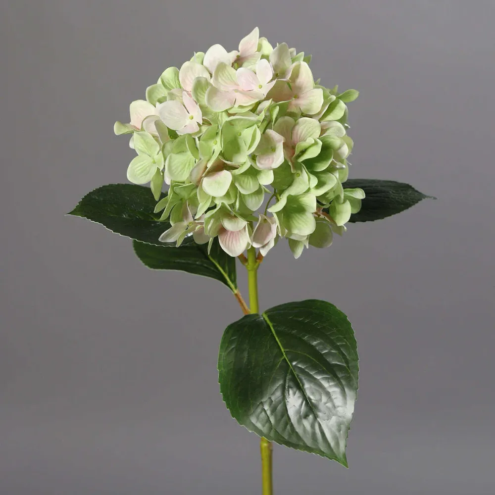 Fleur artificielle Hortensia - création bouquet composition - H.67cm vert Q2