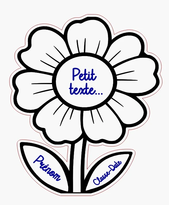 Fleur à poser personnalisé, merci super maîtresse, cadeau atsem, merci nounou, cadeau fin année scolaire maîtresse, idée c...