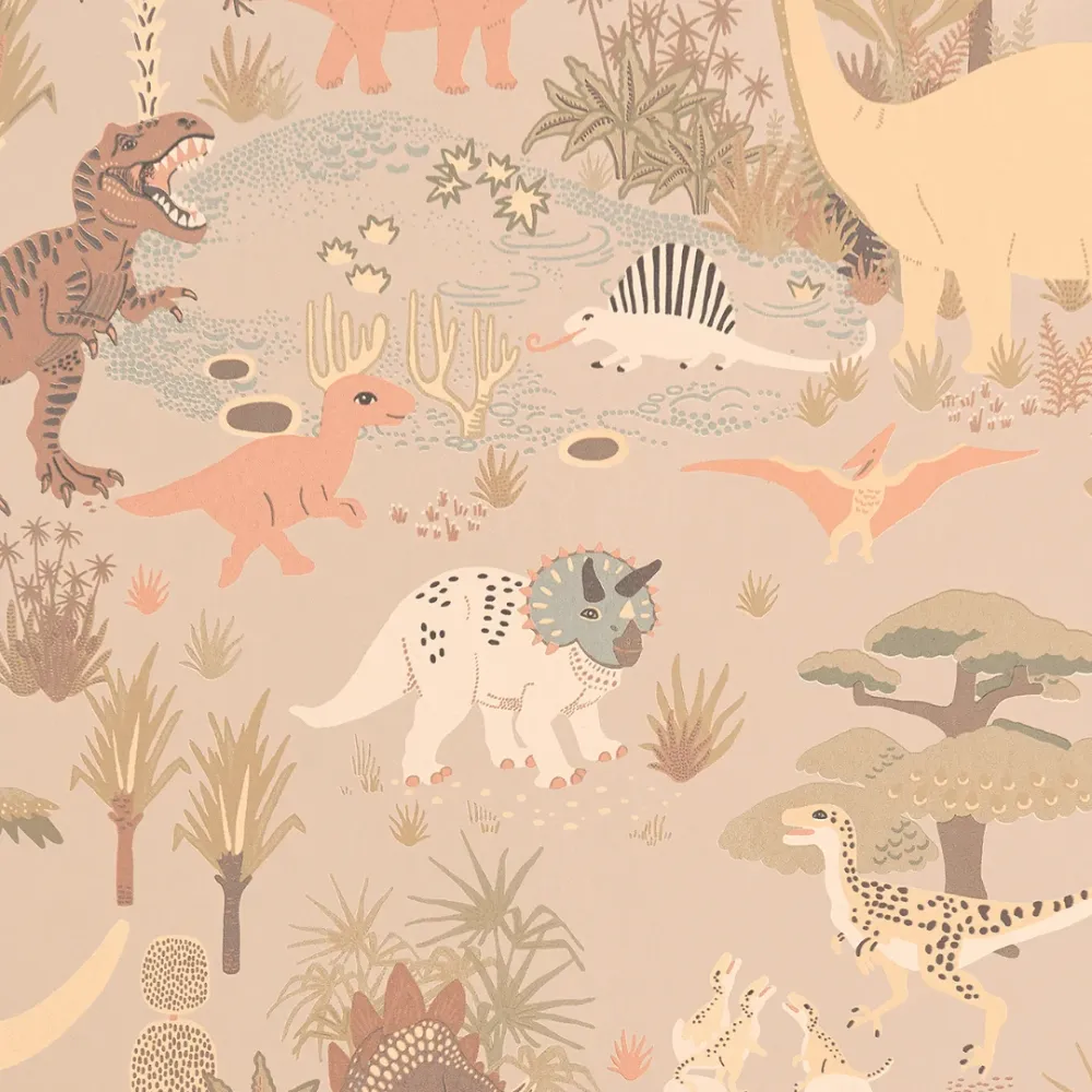 Fond d'écran Majvillan - Vibes de dinosaures - Sandy Beige