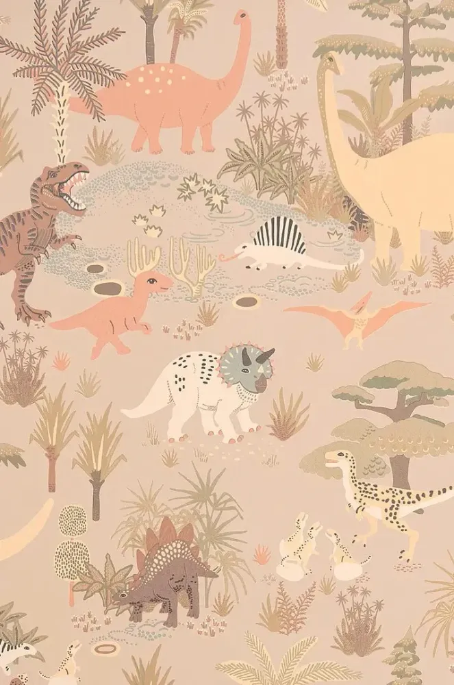 Fond d'écran Majvillan - Vibes de dinosaures - Sandy Beige