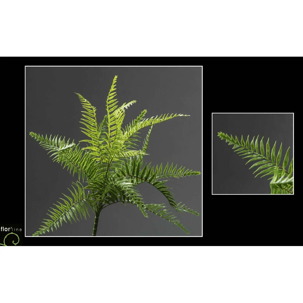 Fougère Nephrolepis artificielle en piquet - H.40cm - Vert - P4