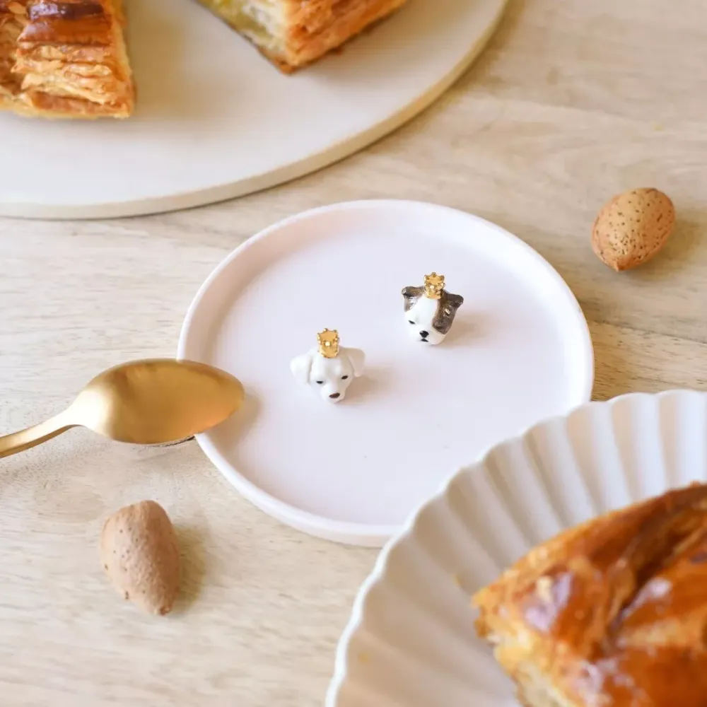 Fève en porcelaine - Bouledogue - Baubels