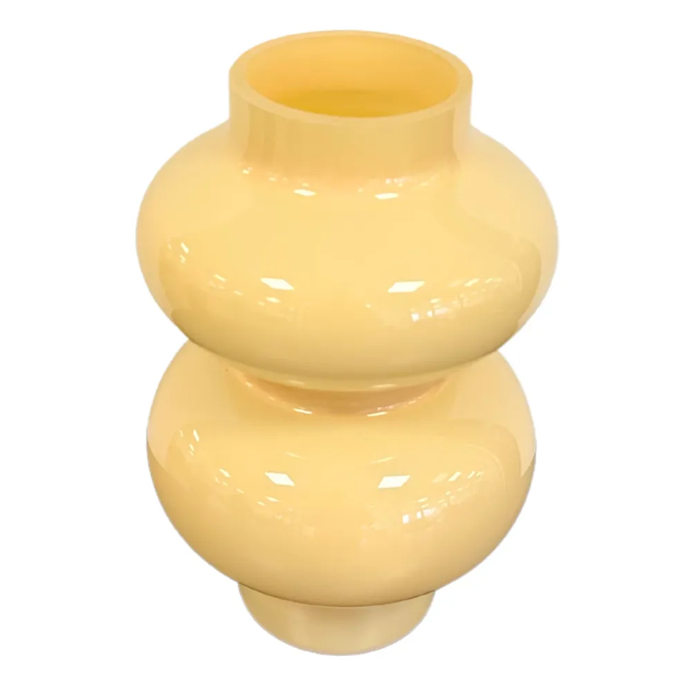 Gaia - Vase en verre jaune 21 cm