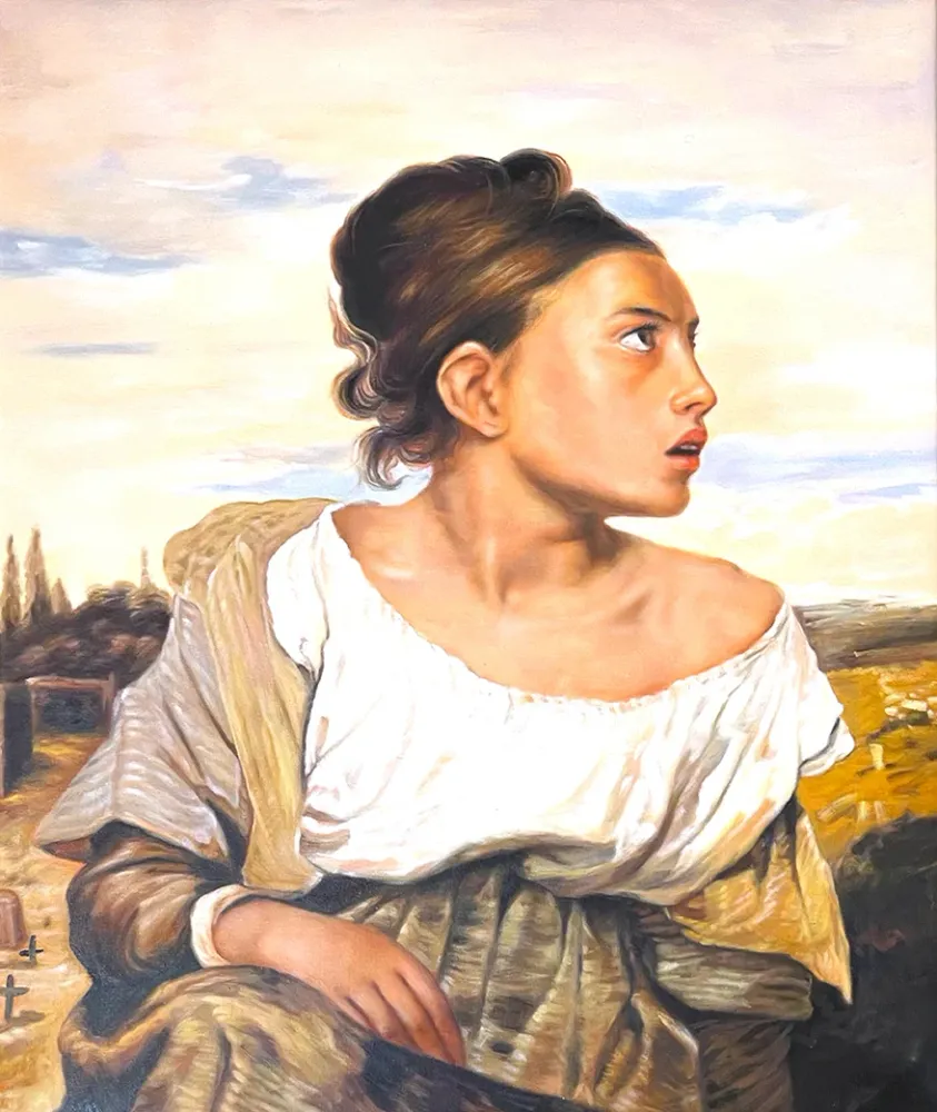 Jeune orpheline au cimetière - Eugène Delacroix Galerie Mont-Blanc