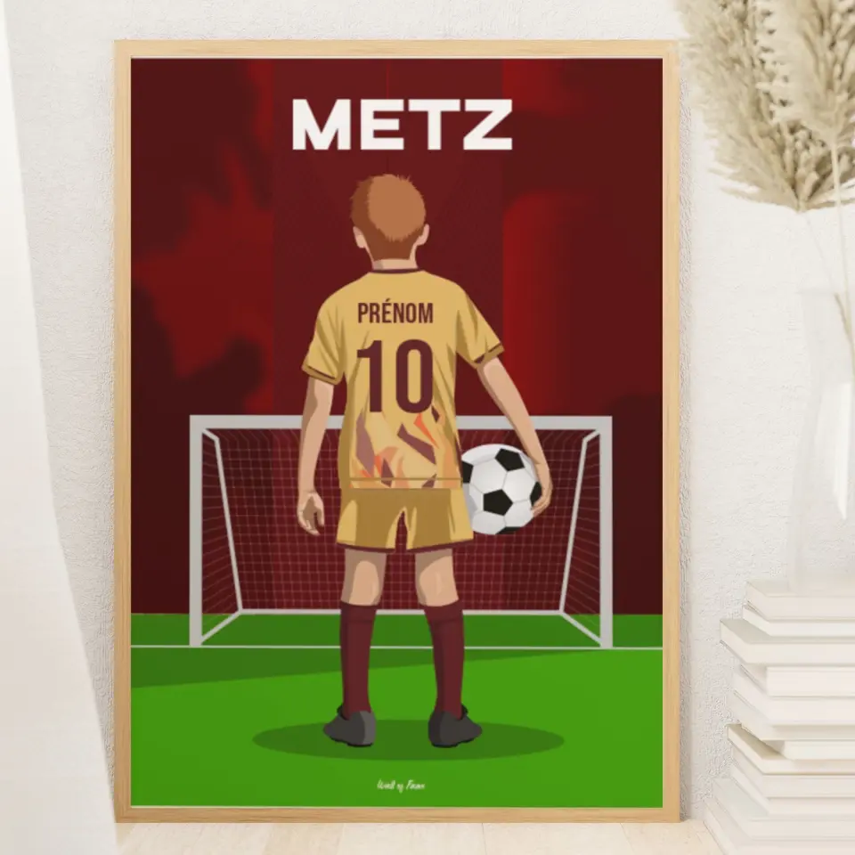 Affiche Football Enfant Personnalisée - Metz Gelato