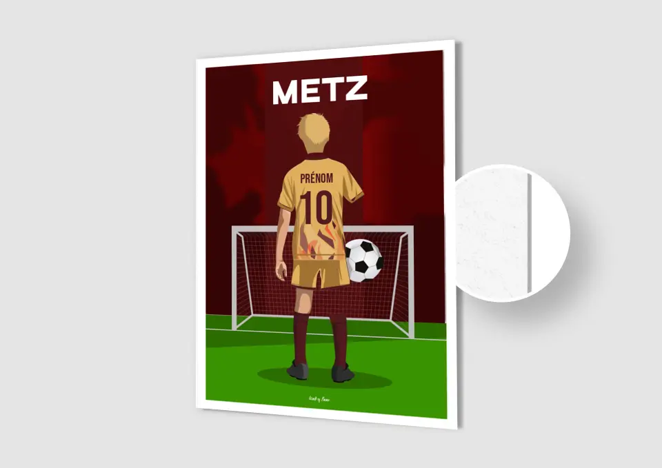 Affiche Football Enfant Personnalisée - Metz Gelato