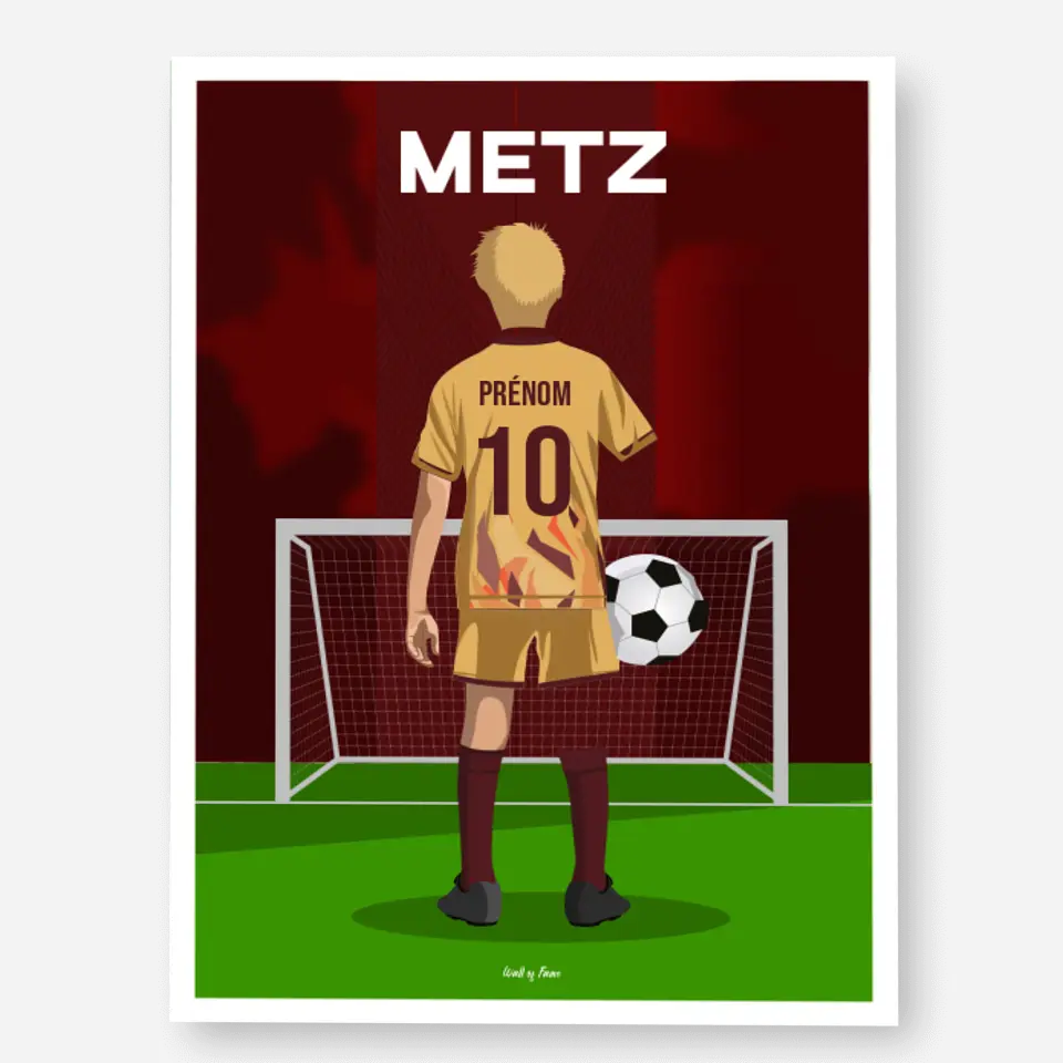 Affiche Football Enfant Personnalisée - Metz Gelato