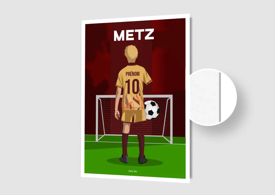 Affiche Football Enfant Personnalisée - Metz Gelato
