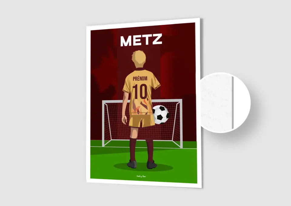 Affiche Football Enfant Personnalisée - Metz Gelato