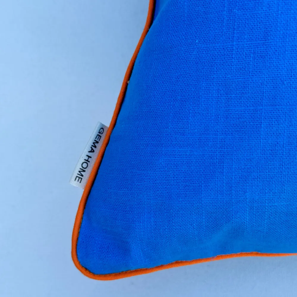 AMALFI Housse de coussin avec bordure orange GEMA HOME