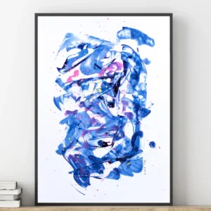 Peinture sur papier | Bleu de Prusse 4 Gina Vor