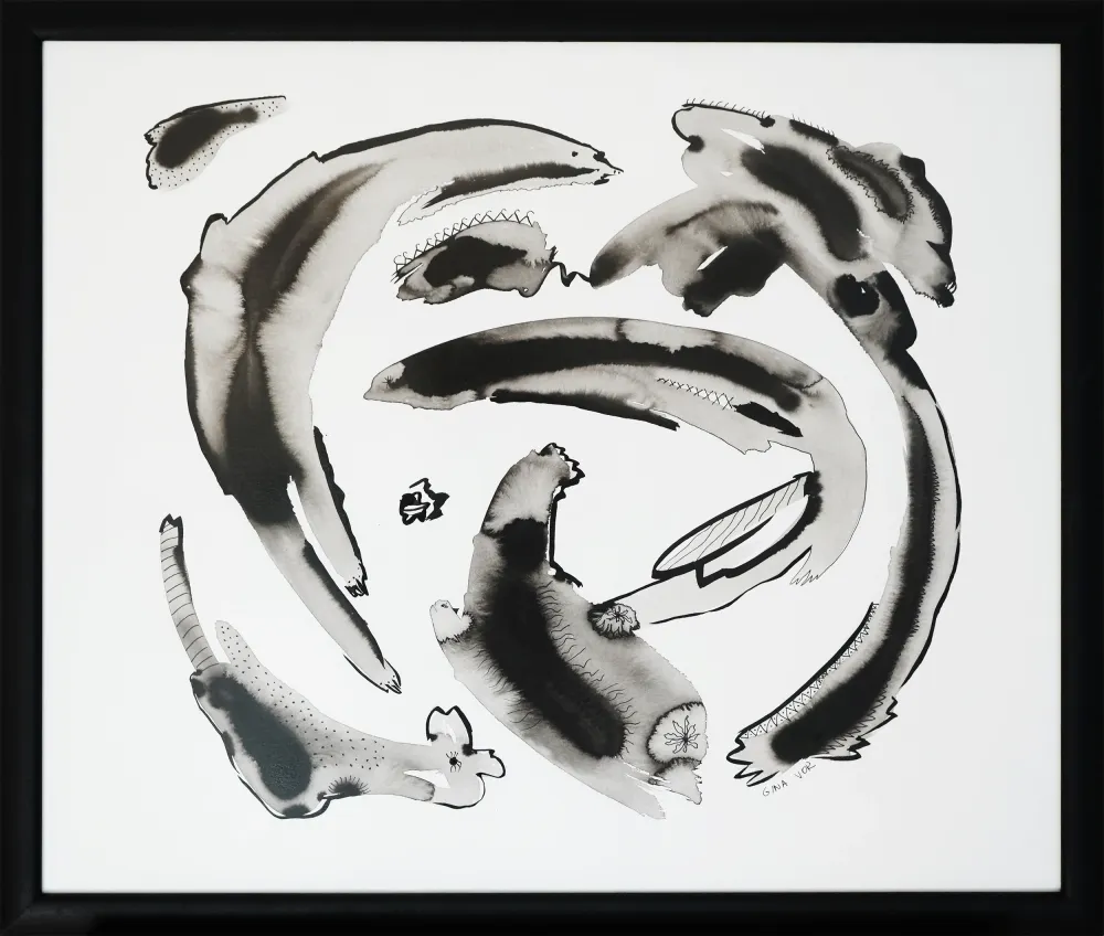Peinture sur papier | Bêtes cosmiques Gina Vor
