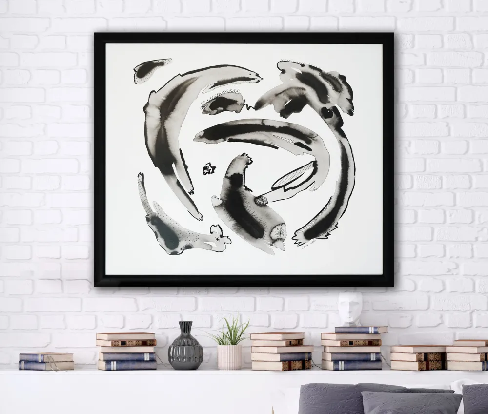 Peinture sur papier | Bêtes cosmiques Gina Vor