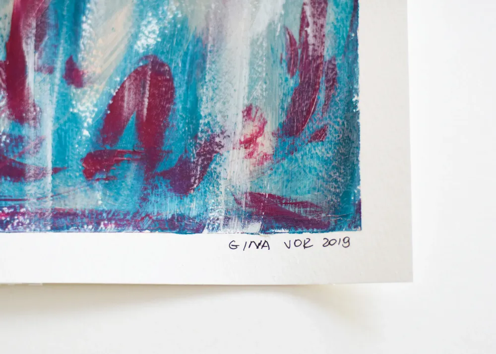 Peinture sur papier | Cascade 1 Gina Vor