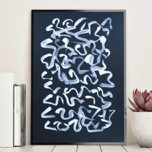 Peinture sur papier | Ligne blanche 3 Gina Vor