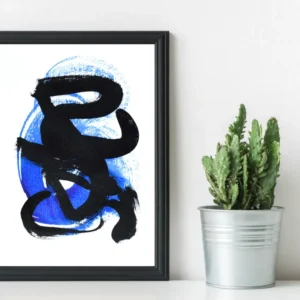 Peinture sur papier | Petit Signe Bleu n°9 Gina Vor