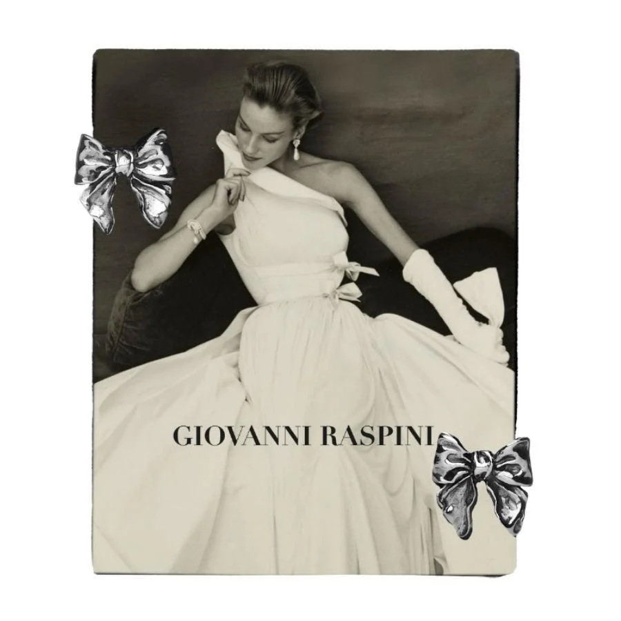 Giovanni Raspini grand cadre clip noeud en verre 16x20cm B0170