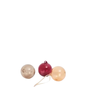 Glass Baubles - Medium - Set 3 - Roseate Translucent