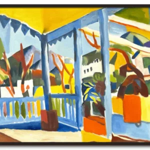 Terrasse de la maison de campagne à St. Germain - August Macke GMB-pre-migration