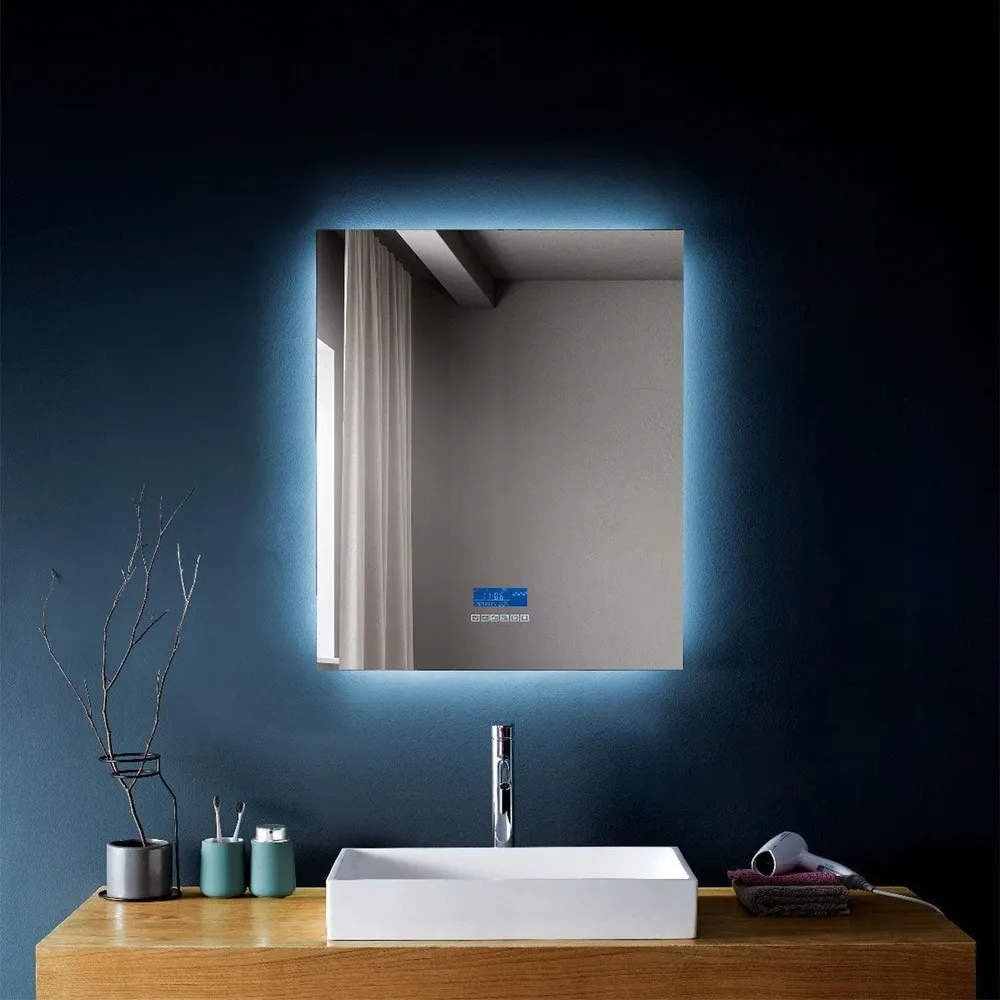 Miroir DEL Intelligent 30po x 35,4po avec Écran Tactile, Bluetooth et Anti-Buée Golden Elite Deco
