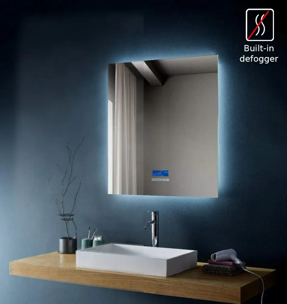 Miroir DEL Intelligent 30po x 35,4po avec Écran Tactile, Bluetooth et Anti-Buée Golden Elite Deco