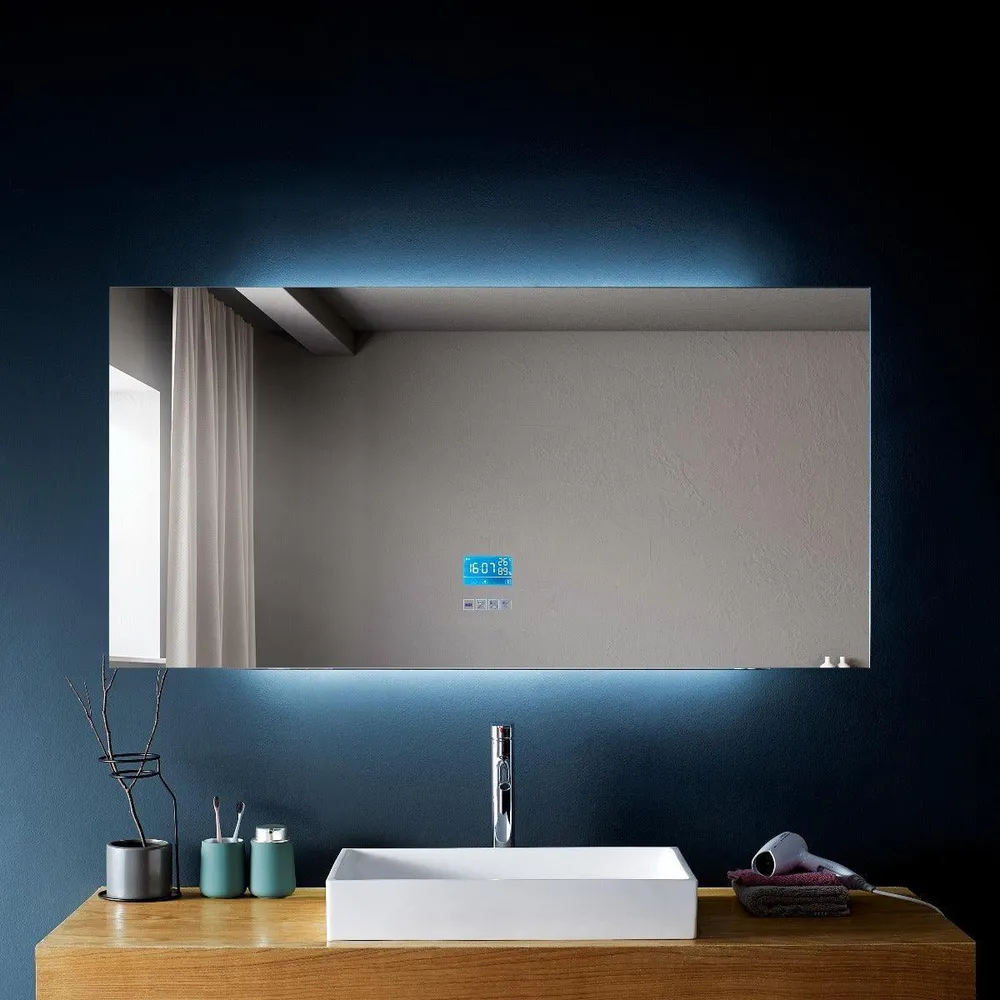 Miroir DEL Intelligent 60po x 30po avec Écran Tactile, Bluetooth et Antibuée Golden Elite Deco