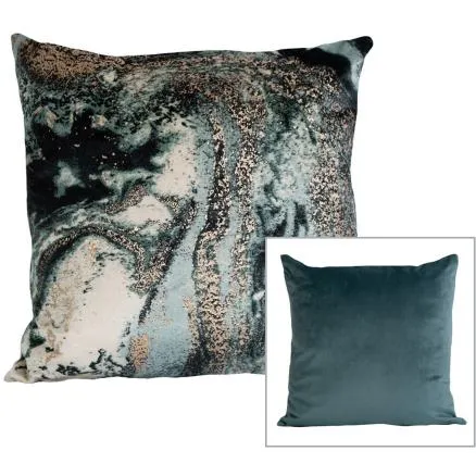 Gouchee Home Oreillers décoratifs Oreillers décoratifs Oreiller Galaxy 18x18 - Bleu sarcelle