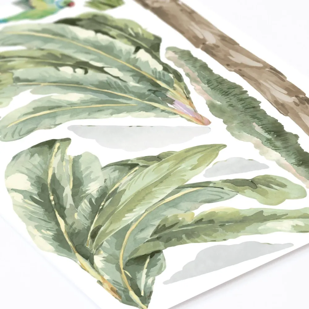 Grands Stickers Muraux Jungle Aquarelle