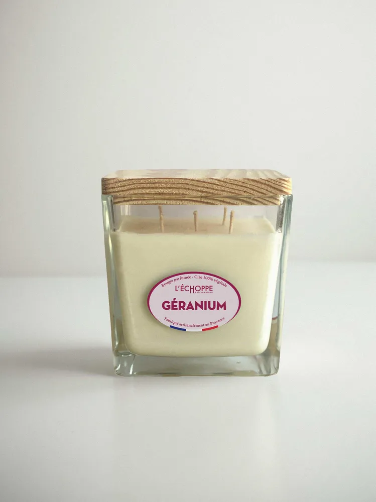 Géranium - Bougie parfumée 700g