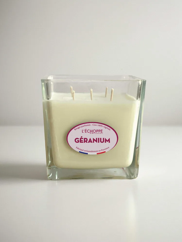 Géranium - Bougie parfumée 700g