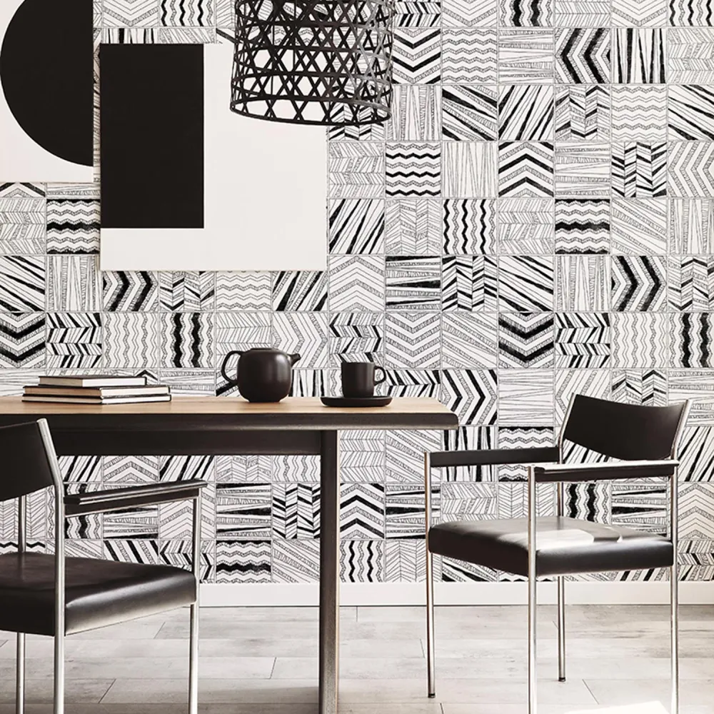 Revêtement mural Element 3D Sketch B&W Grosfillex Expert