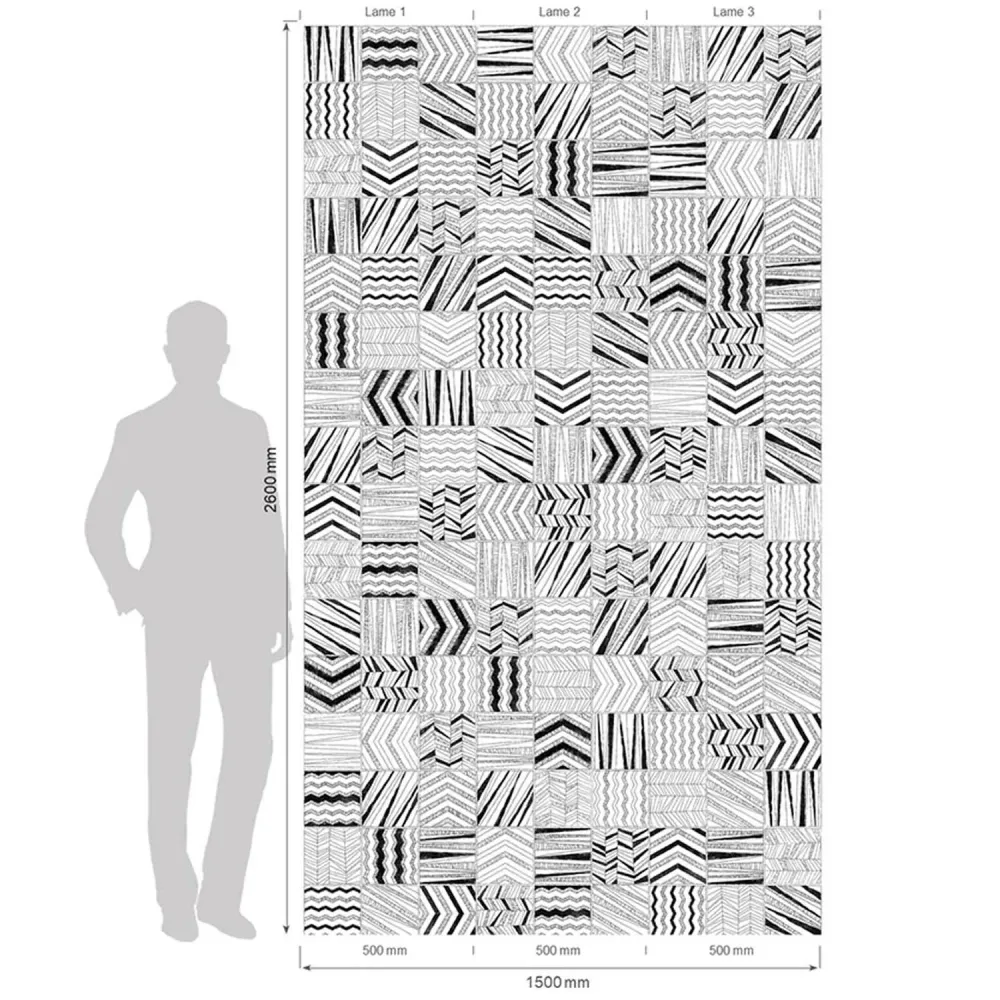 Revêtement mural Element 3D Sketch B&W Grosfillex Expert