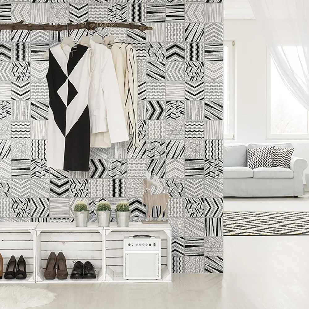 Revêtement mural Element 3D Sketch B&W Grosfillex Expert