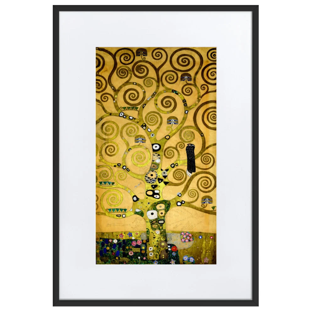 Affiche avec passe-partout - Gustav Klimt, l'arbre de vie