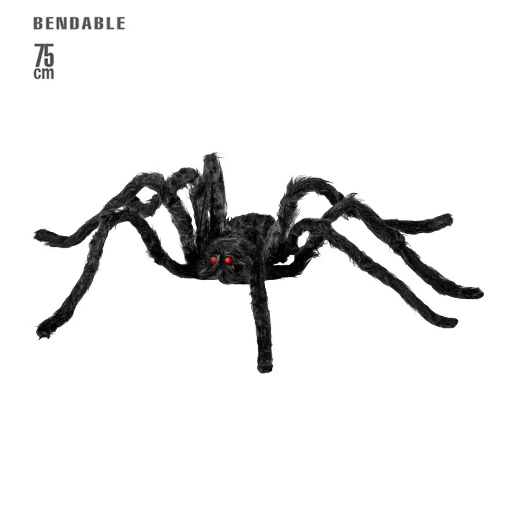 Halloween Fausse Araignée Noire 75cm