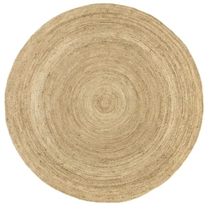 HAMID - Tapis Jute Naturel, Jute Alhambra Rond, Tressé à la Main, Tapis 100% Fibre de Jute pour Salon, Chambre, Décoration...