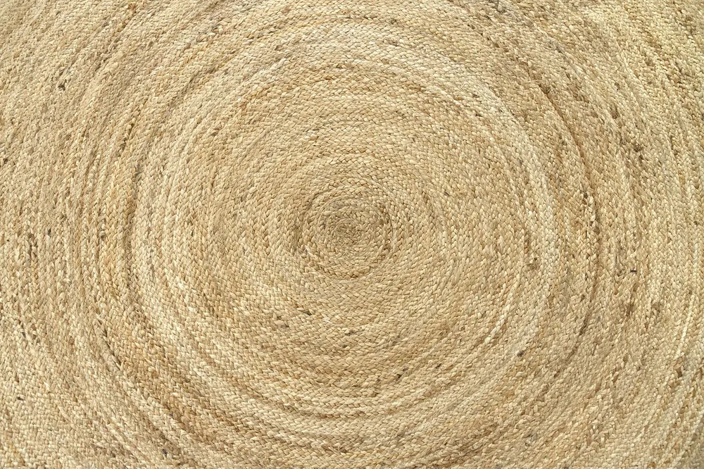 HAMID - Tapis Jute Naturel, Jute Alhambra Rond, Tressé à la Main, Tapis 100% Fibre de Jute pour Salon, Chambre, Décoration...